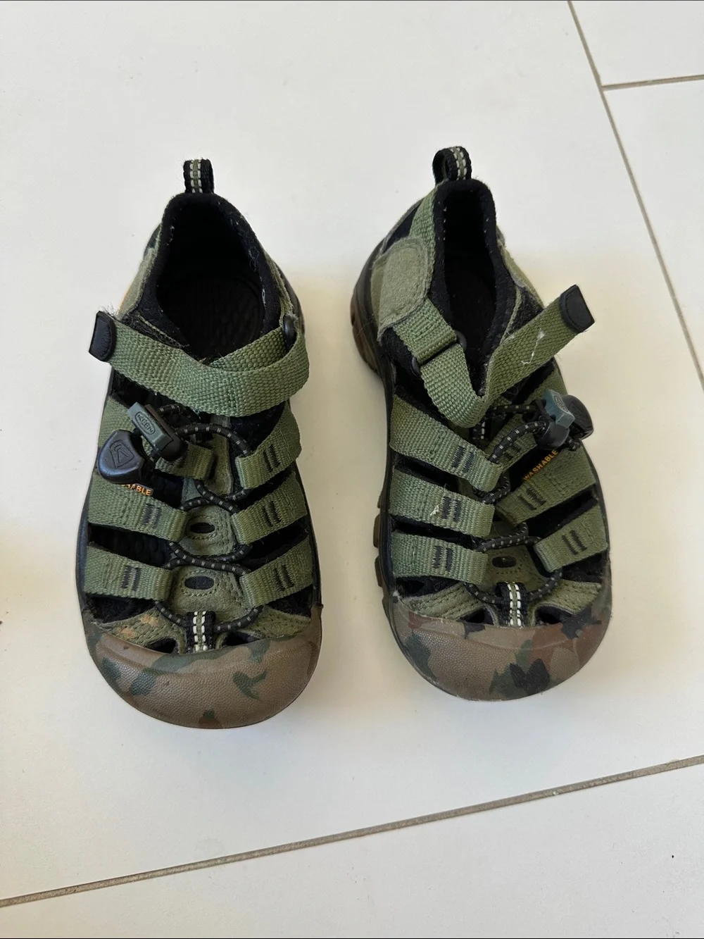 Keen Kid's Newport H2 - Dusty Olive camo green sandals toddler 10